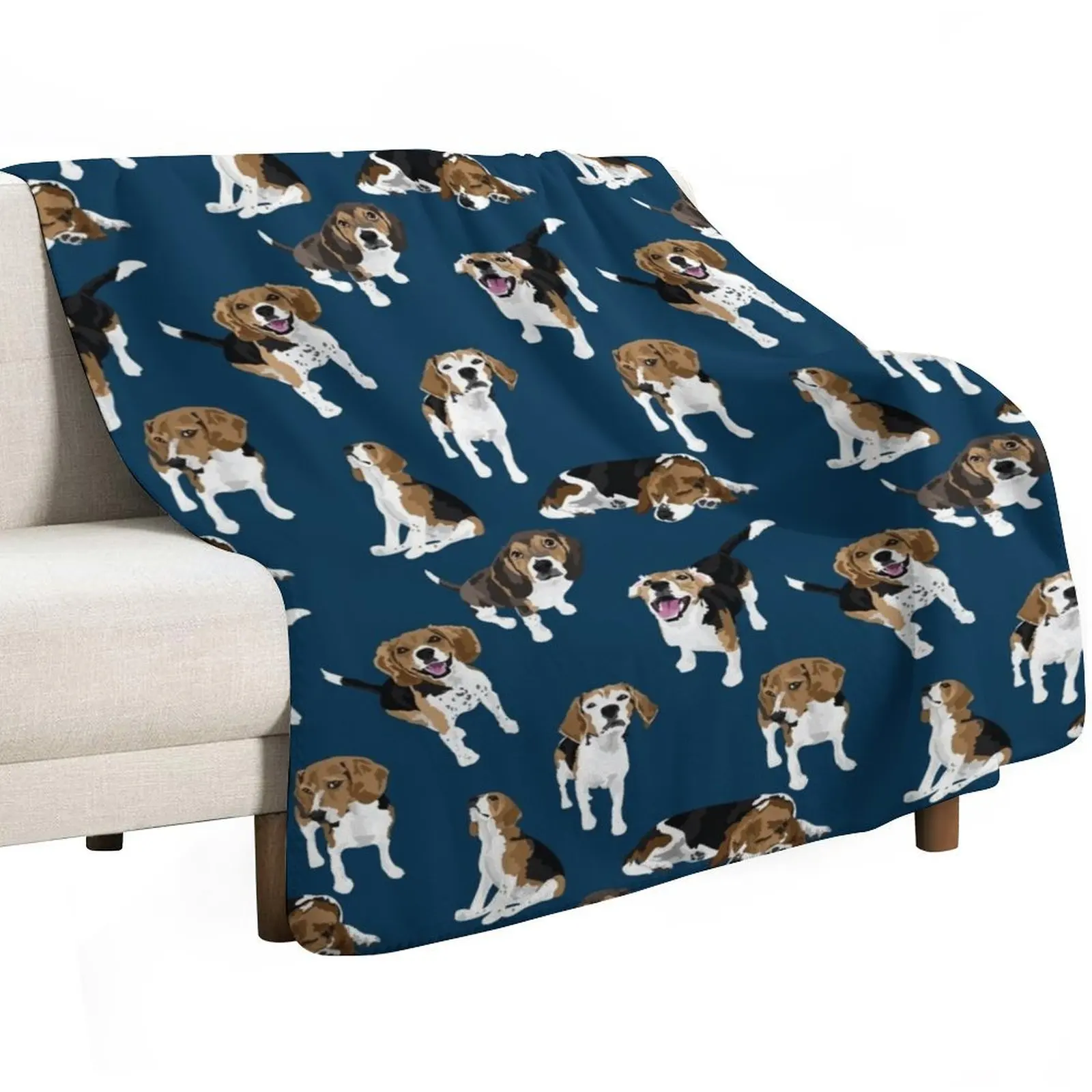 Beagle Throw Blanket Cozy Napping Blanket Gift for Mom Dad