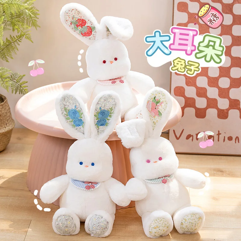 Cute Rabbit Plush Toy Soft Stuffed Animal Cartoon Long Ear Bunny Doll Baby Appease Pillow Cute Room Decor Children Birthday Gift