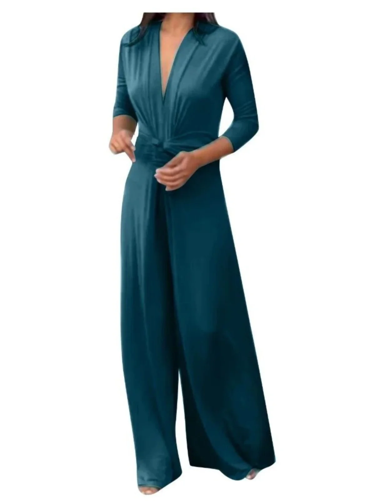 Casual cor torcida perna larga macacão rua sle solto ajuste calças compridas l cintura tubo reto