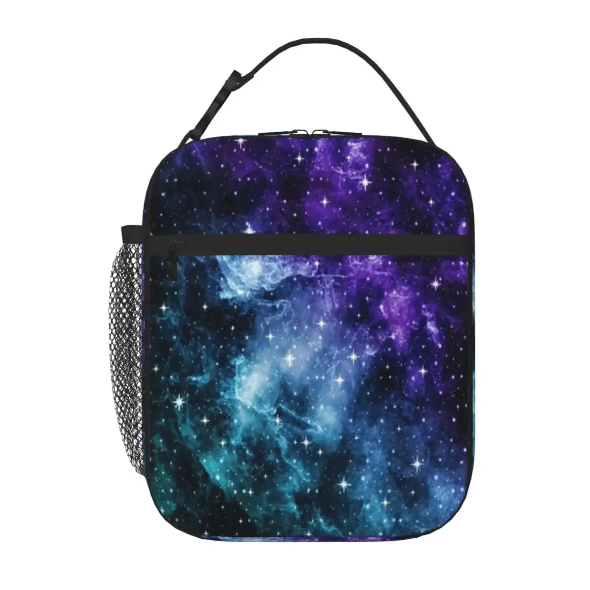 Hot Sale Purple Teal Galaxy Nebula Dream 1 Decor Art Crossbody Waterproof Lunch Bag Field Work Meal Insulated Lunch Bag