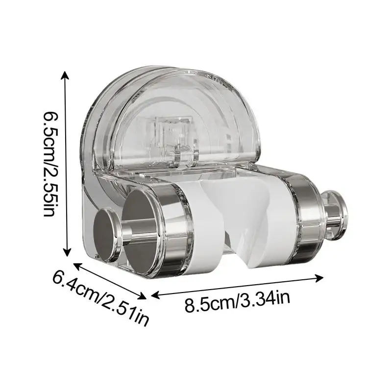 Suction Cup Shower Head Rack High Pressure Shower Head One-key Stop Water Toothbrushes Head Water Saving Shower Head With Filter