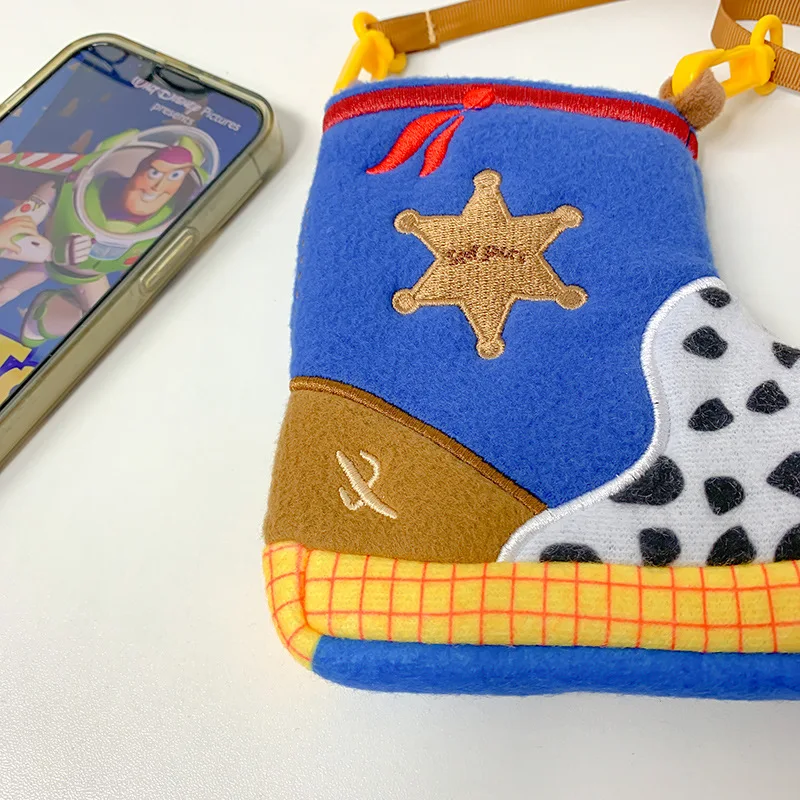 Cartoon Anime Disney Toy Story Boots Styling Bag Buzz Lightyear Woody Inclined Shoulder Bag Kawaii Mobile Phone Storage Bag Gift