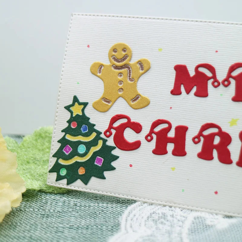 Modèle de gaufrage de scrapbooking de Noël BLOKnife, matrices de découpe en métal, bricolage, carte de voeux, poinçon, galets, artisanat