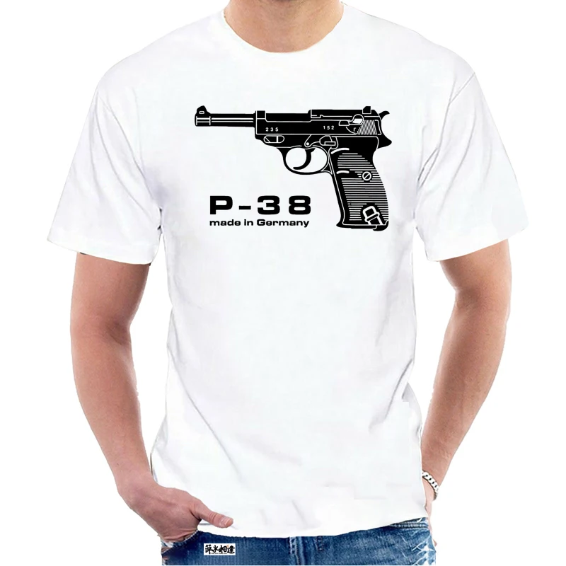 T Shirt  women Gun Men Cotton Walther P38 Classic tshirt 6479W