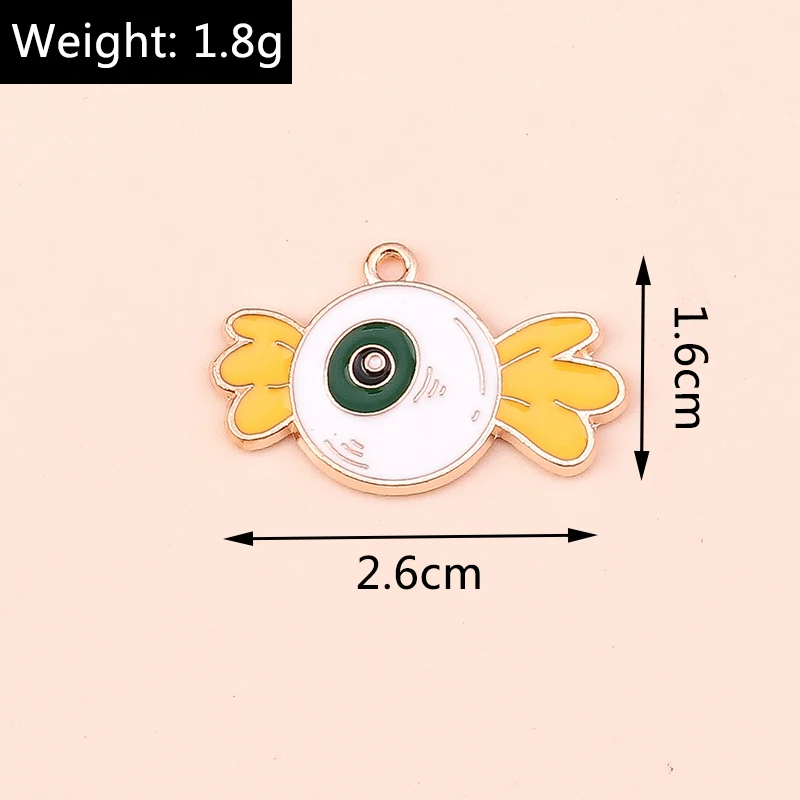10 teile/los Mix Emaille Halloween Geist Kürbis Fledermaus Charms Anhänger für Schmuck Machen Frauen Mode Ohrringe Halsketten Handwerk Geschenk – Detail 10
