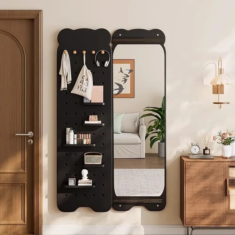 Full Body Mirror  Space Saving Wardrobe Mirror for Bedroom  Sliding Mirror with Dual Rail