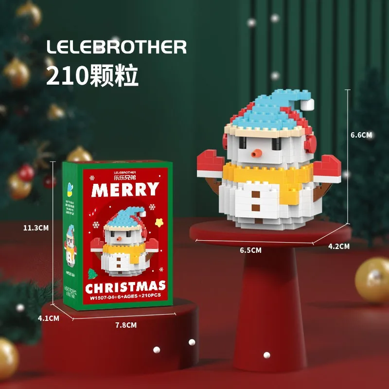 Christmas Building Blocks Mini Santa Claus Model