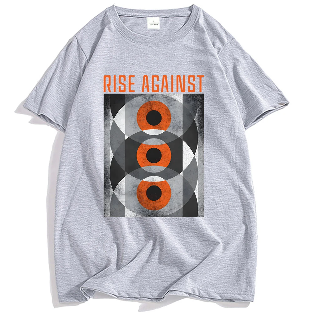 Koszulka Marble Eyes RISE AGAINST Ricochet Laser T-shirty Bawełniane Unisex Streetwear Hip Hop Luźna Letnia Męska Koszulka z Nadrukiem Odzież