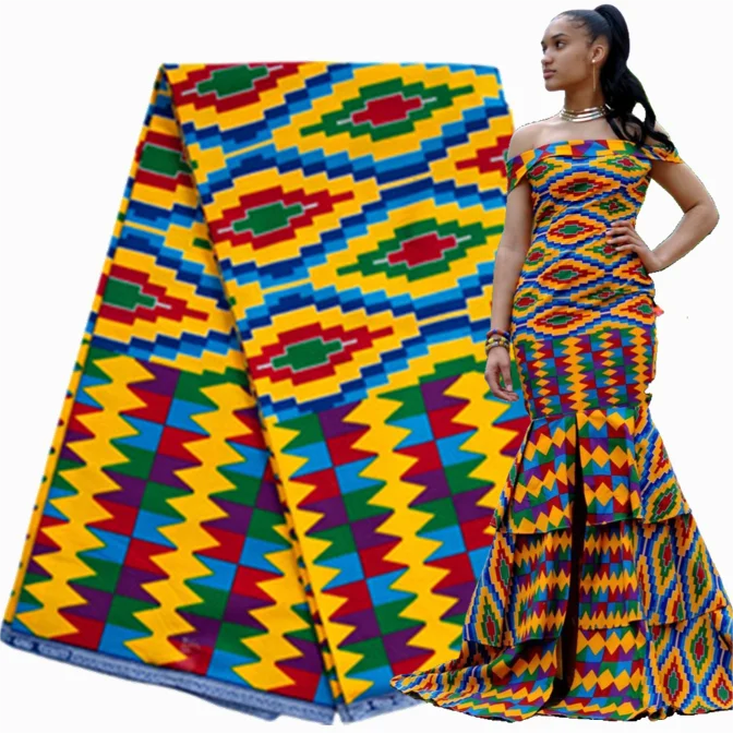 100% Cotton Ankara Wax Fabric Guaranteed Veritable African Pagne Wax Fabric Block Print Ghana Style Tissu For Women Dress Sewing