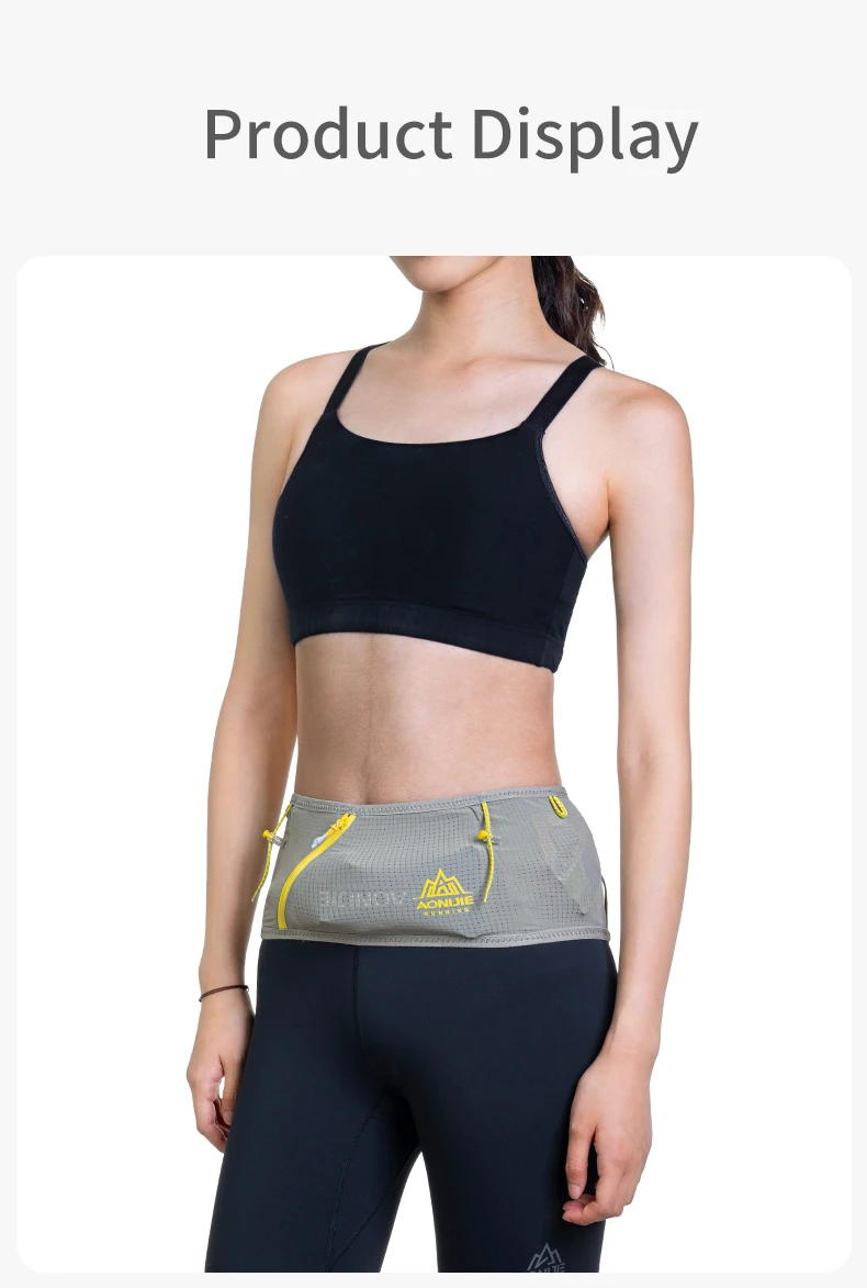 AONIJIE W8101 Hydration Running Belt Waist Pack Travel Money Bag Trail Marathon Gym Workout Fitness Mobile Phone Holder