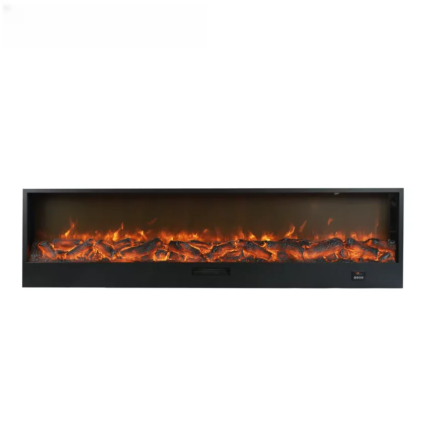 3000mm Long Length Led Technology Fireplace With Two Levels Heat Indoor Black Frame Electric Fireplace