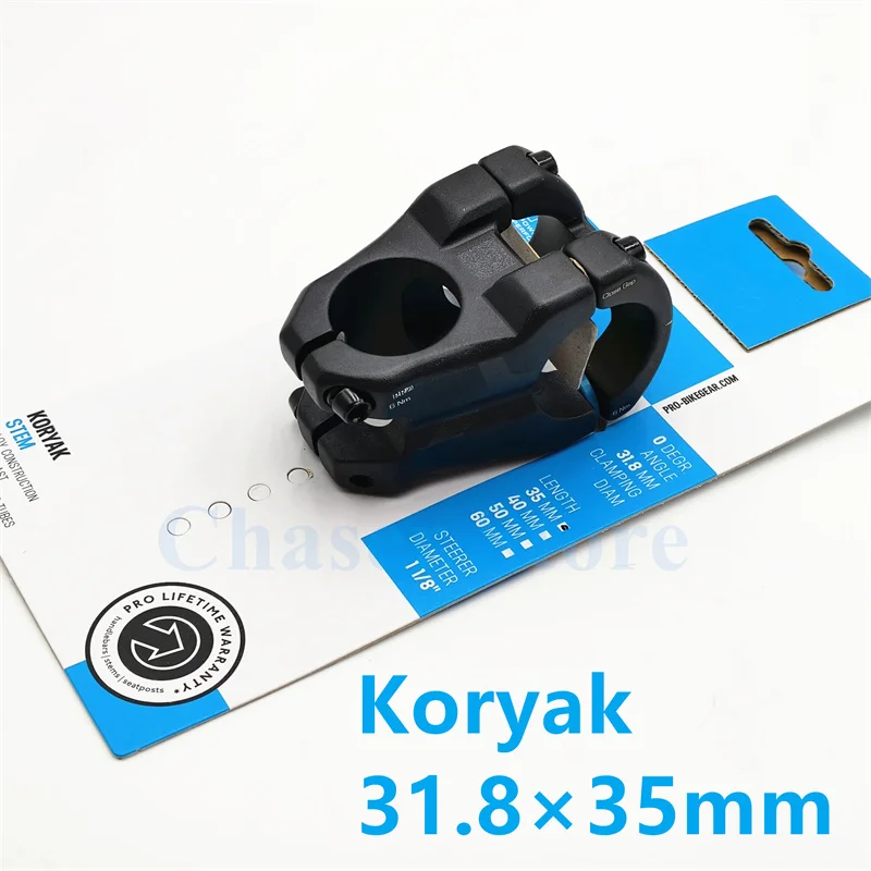 PRO KORYAK MTB-stuurpen 0 graden mountainbike geschikt voor 31,8 mm KORYAK 3FIVE 35 mm
