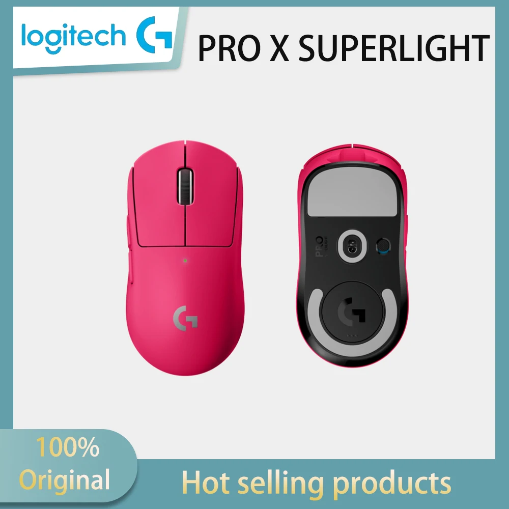 Logitech PRO X SUPERLIGHT Wireless Gaming Mouse with Mechanical Lightweight 63g Mouse Charging Large Scale Macro Programmable