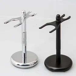 Men Razor Holder Alloy Shaving Brush Stand High Quality Men's Safety Manual Razor Rack (Not Including Shaving Razor & Brush)
