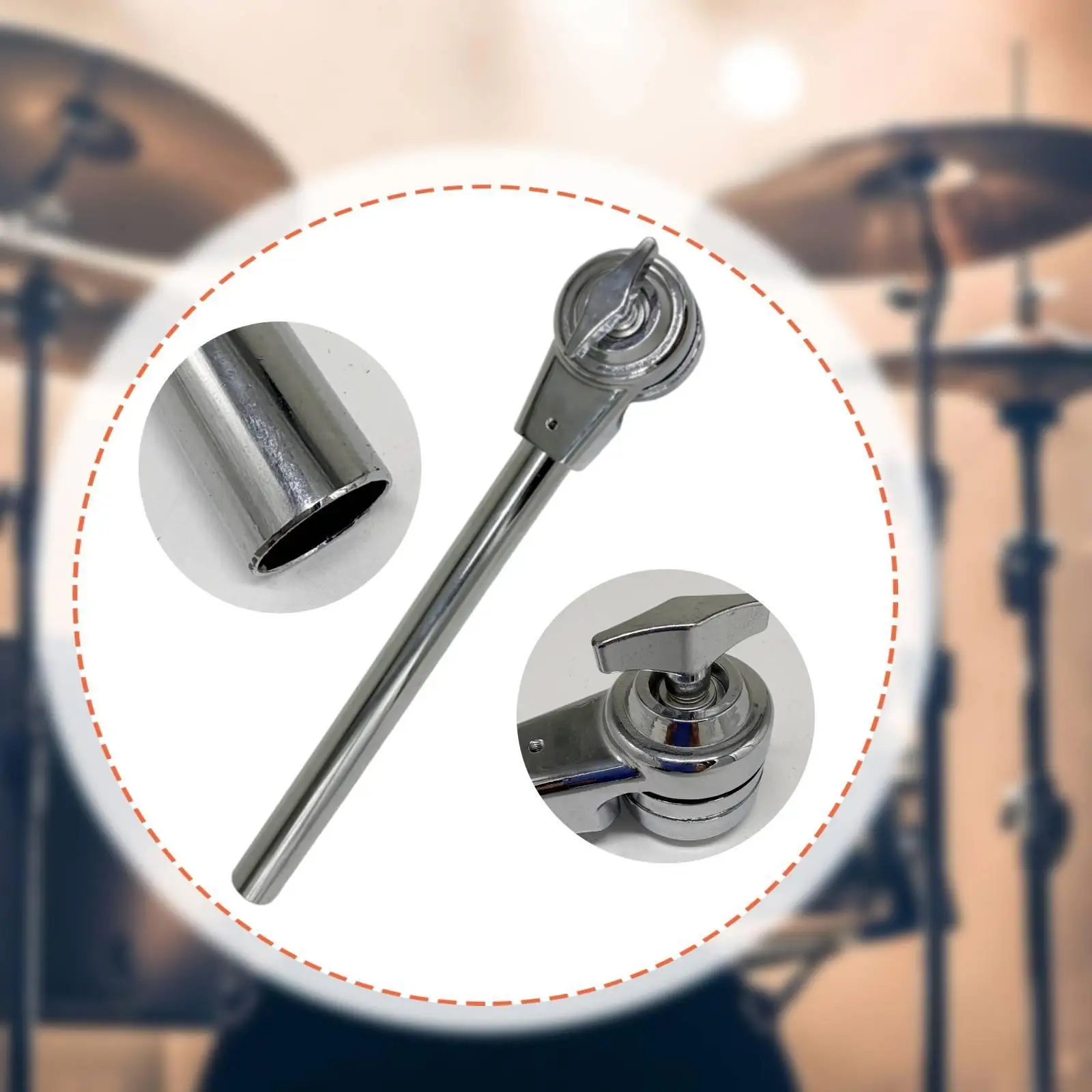 Double Tom Stand Attachment Collection Heavy Duty Metal L Arms Tom Stand Tom Drum Holder