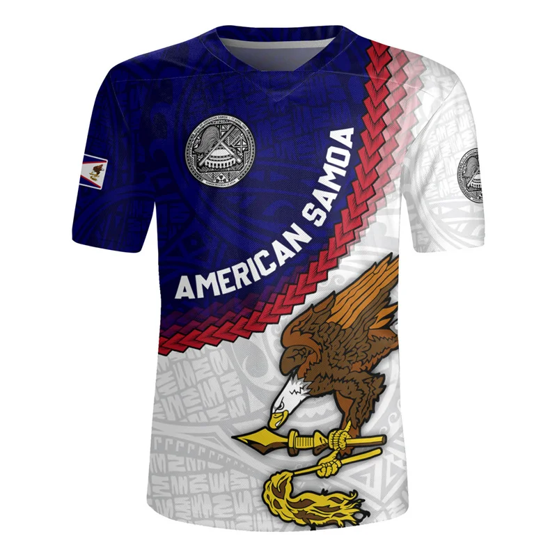 

Футболка с 3D принтом «Карта Самоа» и флагом Регби с 3D принтом, американская эмблема Самоа, графическая футболка с короткими рукавами, винтажная мужская одежда, топы