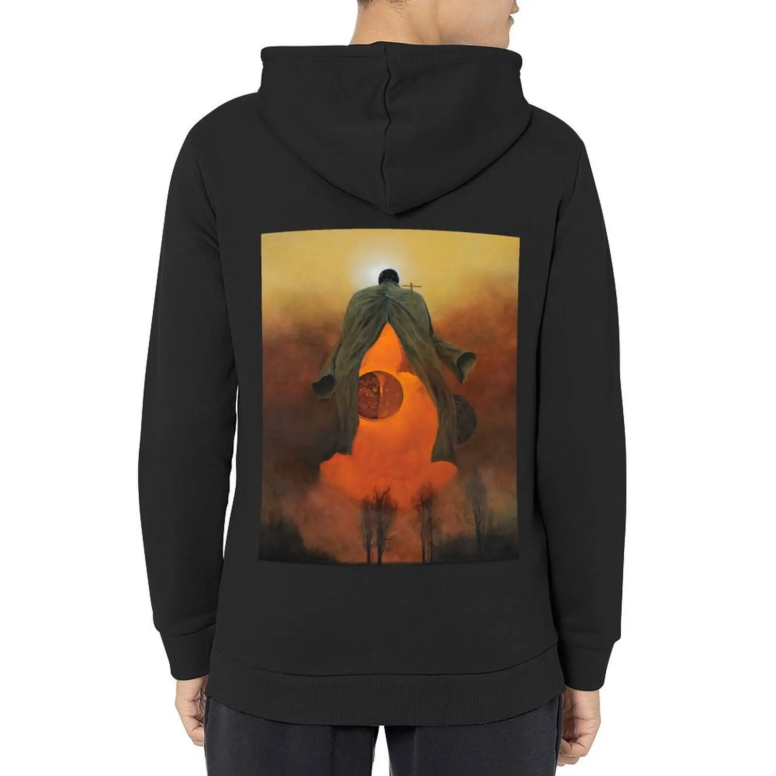 

Untitled (The Eclipse) by Zdzislaw Beksinski Hoodie men's sweat-shirt korean style clothes anime clothes hoodie men
