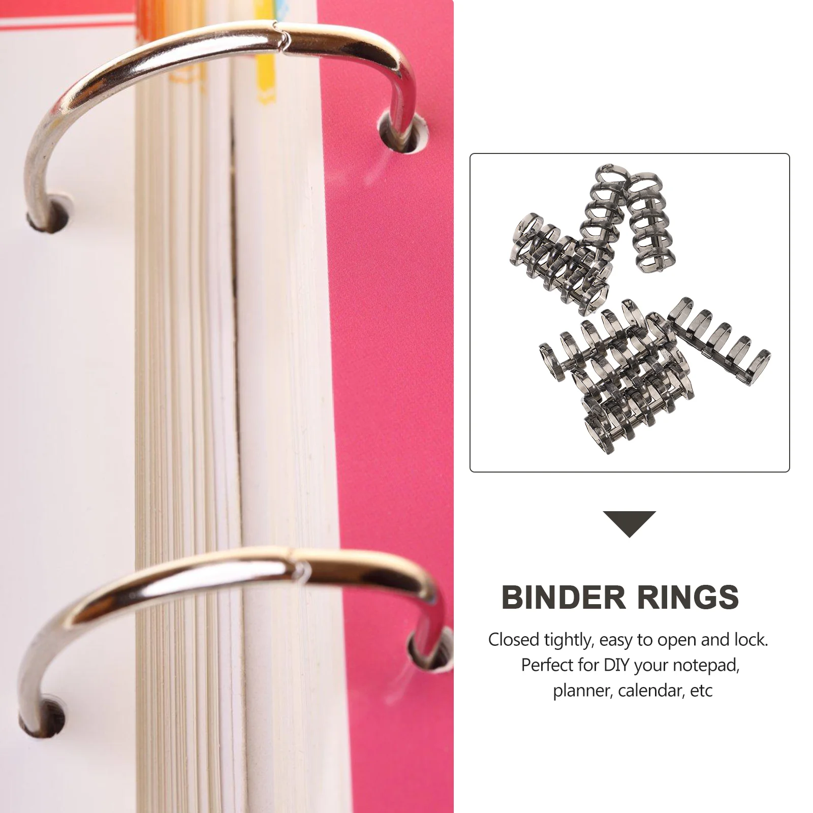 

10pcs Plastic Loose Leaf Binder Hinged Book Rings For Notebook Diary Photo Album Replacement Wire Binding Rings Scrapbook Binder