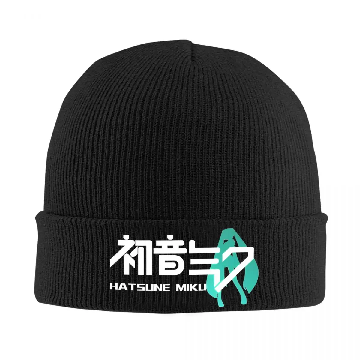 Miku Virtual Idol Japanese Anime Fans Knitted Hat Women's Men's Beanies Autumn Winter Hat Acrylic H-HATSUNE Casual Cap