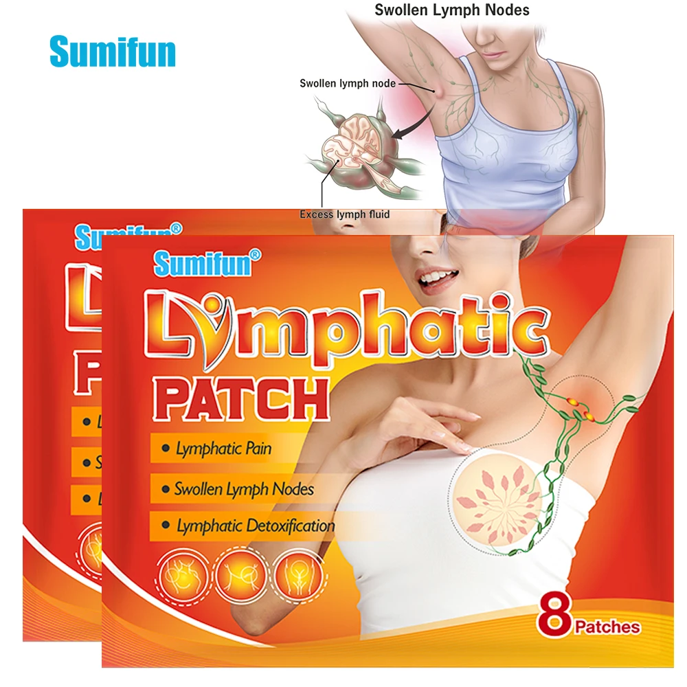 

Sumifun 8pcs Lymphatic Drainage Plaster Lymph Nodes Patch Breast Effective Anti-Swelling Neck Armpit Lymphatic Detox Patch