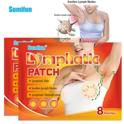 Sumifun 8pcs Lymphatic Drainage Plaster Lymph Nodes Patch Breast Effective Anti-Swelling Neck Armpit Lymphatic Detox Patch