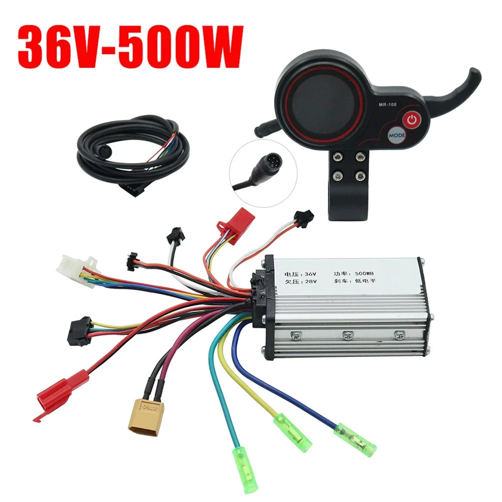 500W 36V/48V Motor Controller MR-100 LCD 6PIN Display Cable Kit for 10 Inch Kugoo Electric Scooter Accessories