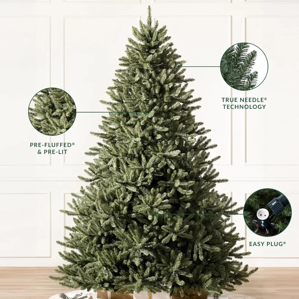 7ft Unlit Classic Blue Spruce Artificial Christmas Tree | PVC Needle Foliage | Easy Storage with Storage Bag Included