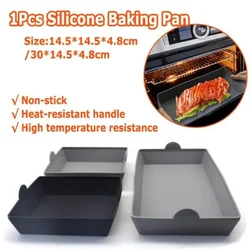 1Pc Silicone Baking Pan Divider Four-piece Tray Kitchen Square Rectangular Divided Bread Baking Pan Food Cake Mold