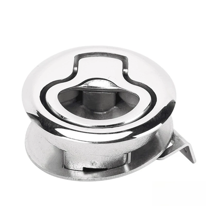 

Stainless steel 316 sheathed round lock door lock floor buckle, ship yacht RV floor lock 2 inches