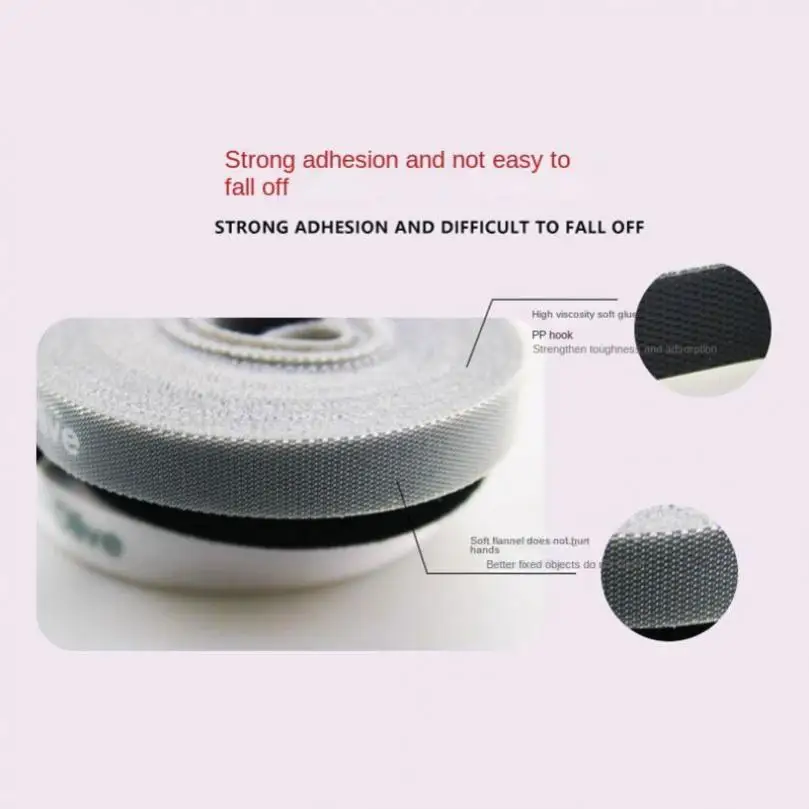 Adhesive Tape 1piece 16 Feet Long Strong Self-Adhesive Buckle Nylon Tie Self-Adhesive  Fixed Wire Tie