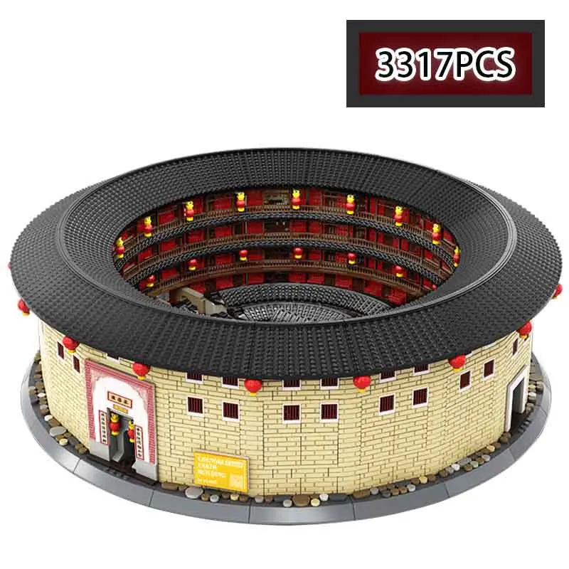 

Конструктор MOC 3317 деталей: Креативная модель городской улицы Фуцзянь, Китай, с пейзажем Юндин Тулу Чэнци. Детские развивающие игрушки-головоломки, подарки.