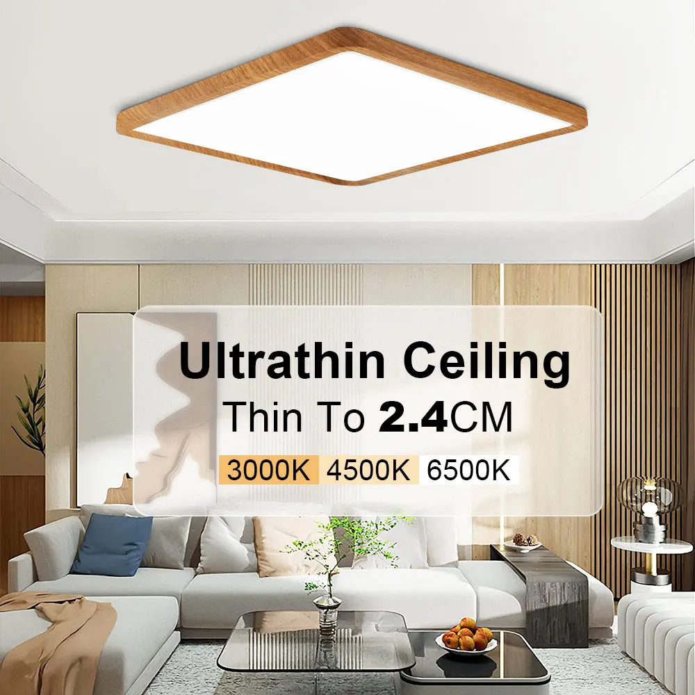 

Ultrathin 0.9in LED Ceiling Lights Round Square Brightness Dimmable CCT Panel Lamps Bedroom Corridor Home Decor Lighting Fixture