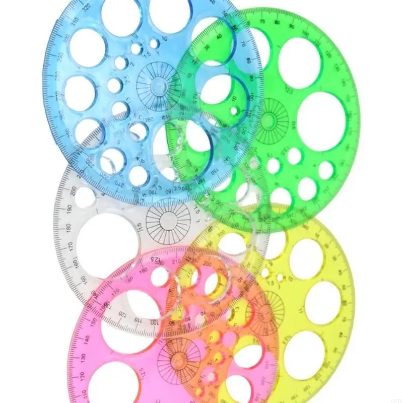 G8TA 5 PCS -Kreisschablonen zum Zeichnen von Malerei Kreis Vorlage Kreis Lineal 360 Grad Kreis Prospraktor Messen Sie Schablonen