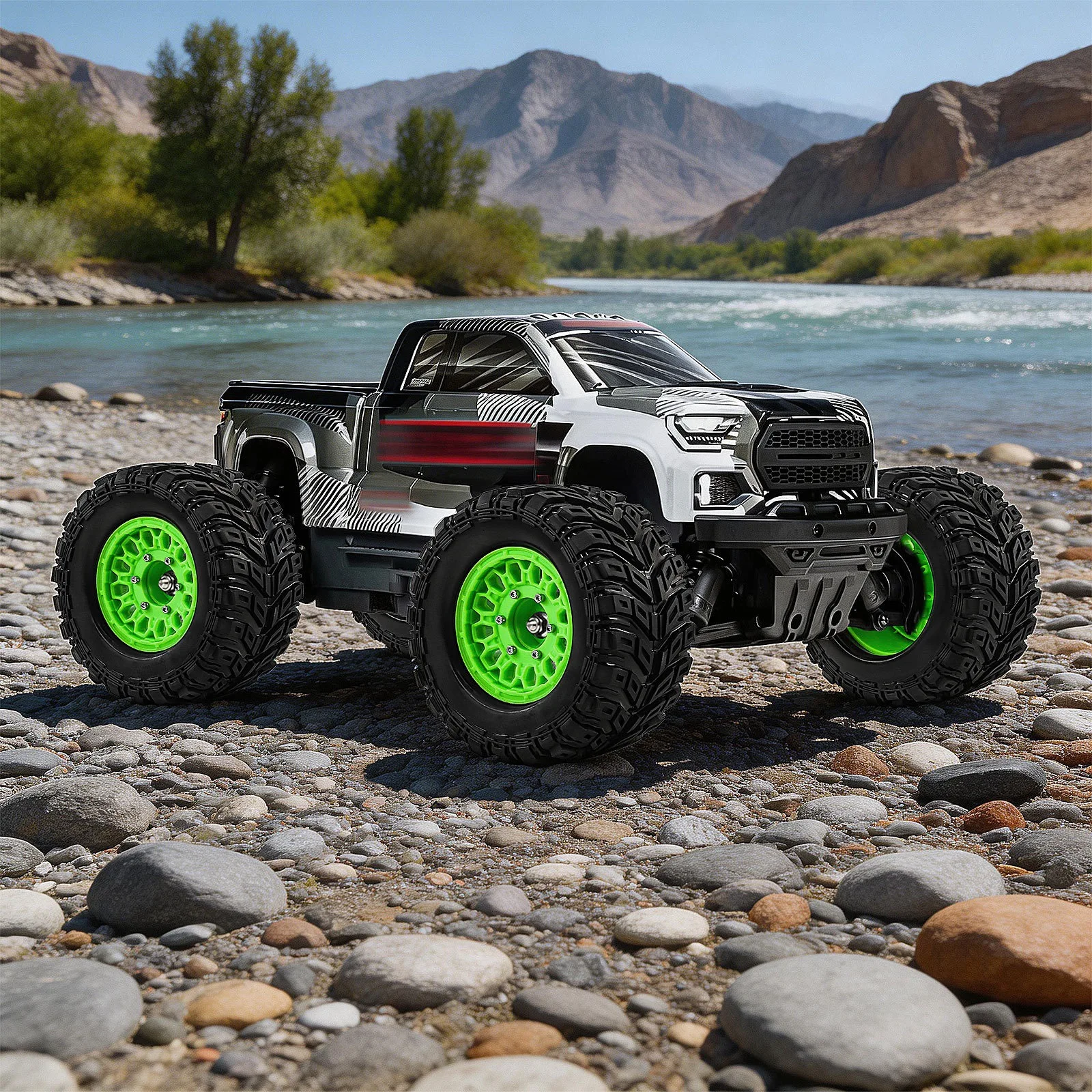 44PCS 126mm Tires 12mm 14mm 17mm Wheel Hub Monster Truck for 1/10 ARRMA BIGROCK Rustler Hoss RC Car Parts