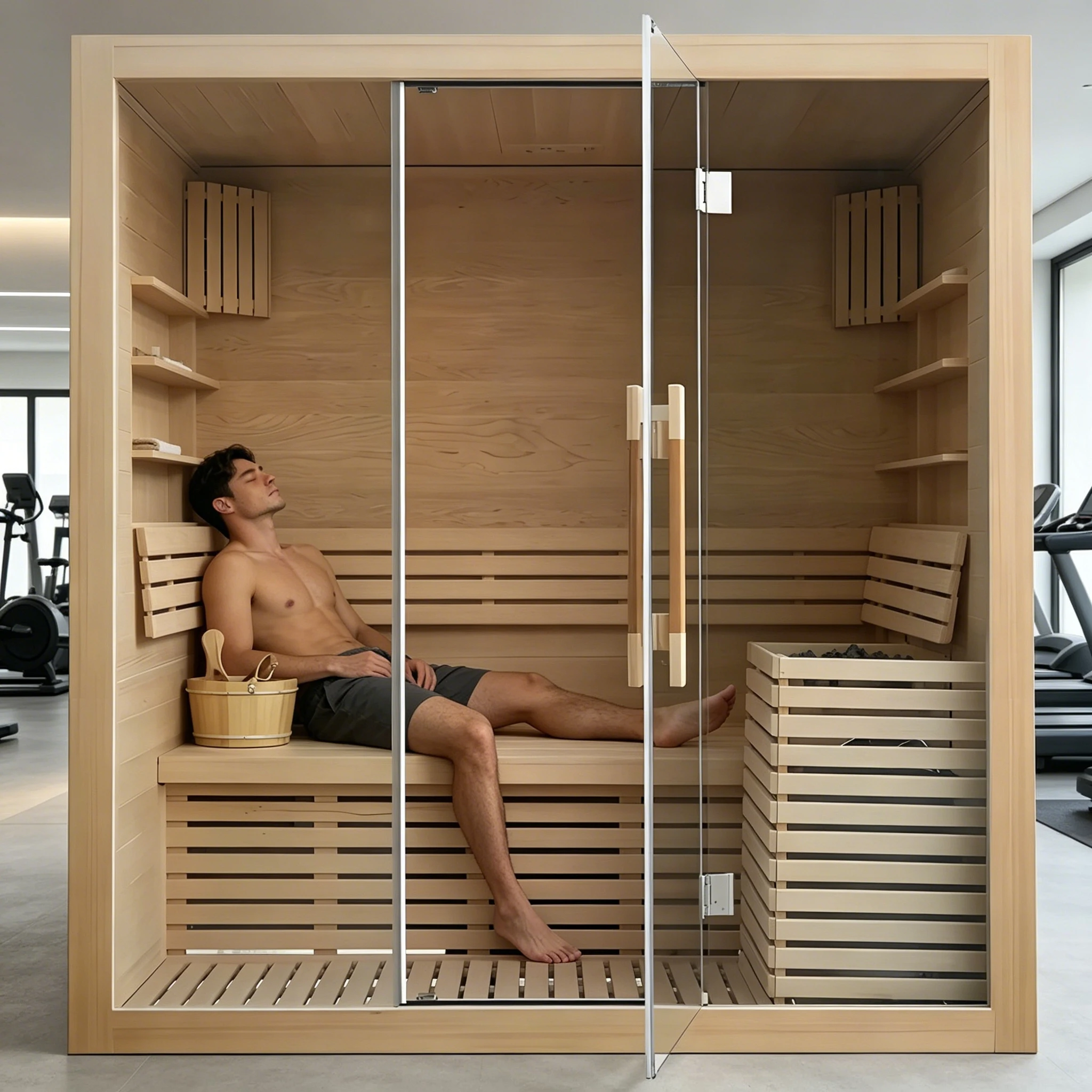 Spa Wellness Family - Outdoor Relaxation Sauna House Timber Barrel