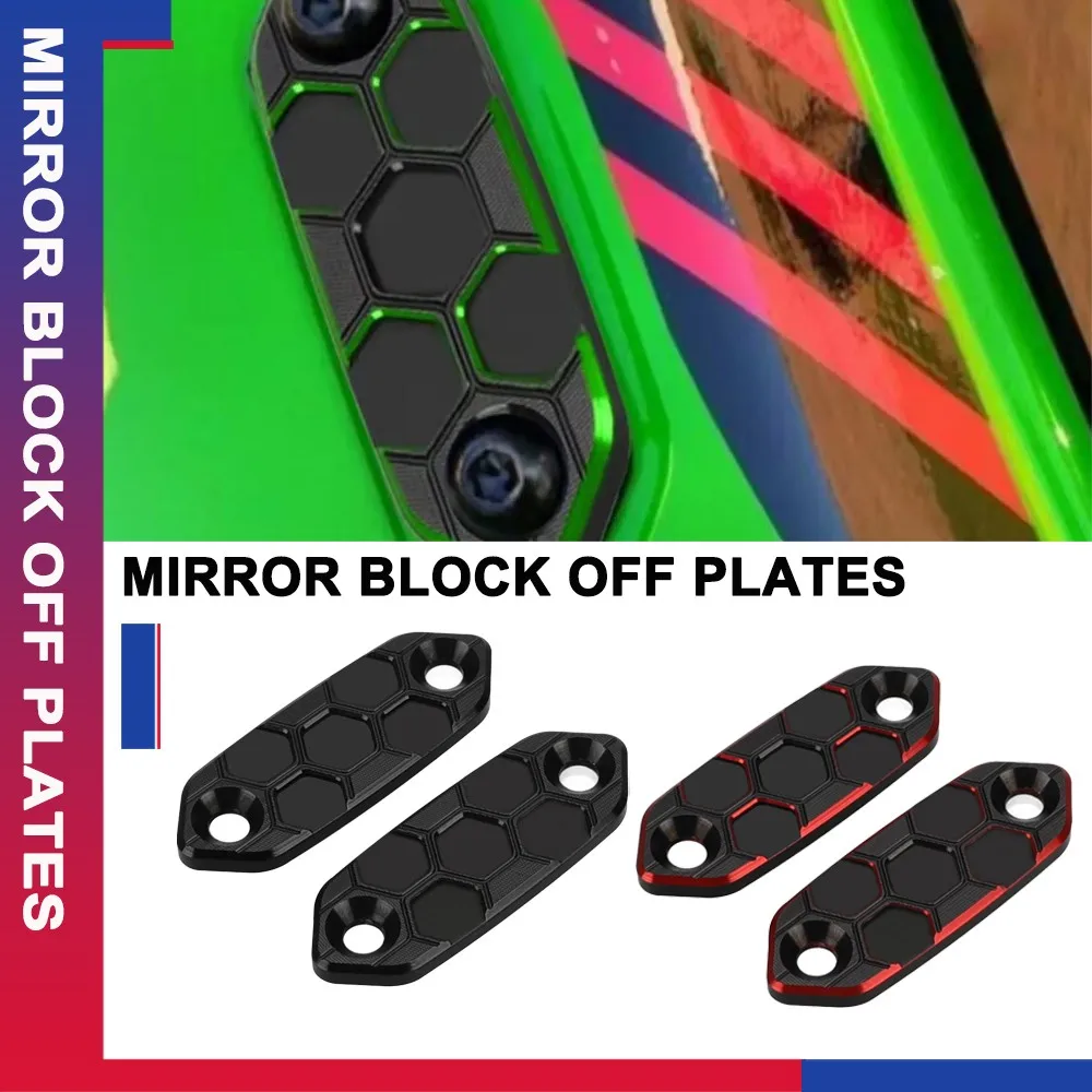 

Motorcycle For Kawasaki Ninja 650 300 400 500 ZX-6R ZX-4RR ZX4R Rear View Mirror Hole Cap Block Off Base Plates Cover Decorative