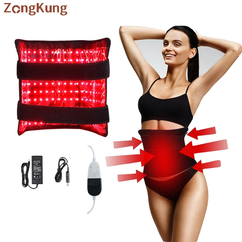 Wearable 210 Pcs Leds Infrared Therapeutic Pad Slimming Belt Beads for Relieving Muscle Pain and Weight Loss Massage Equipment