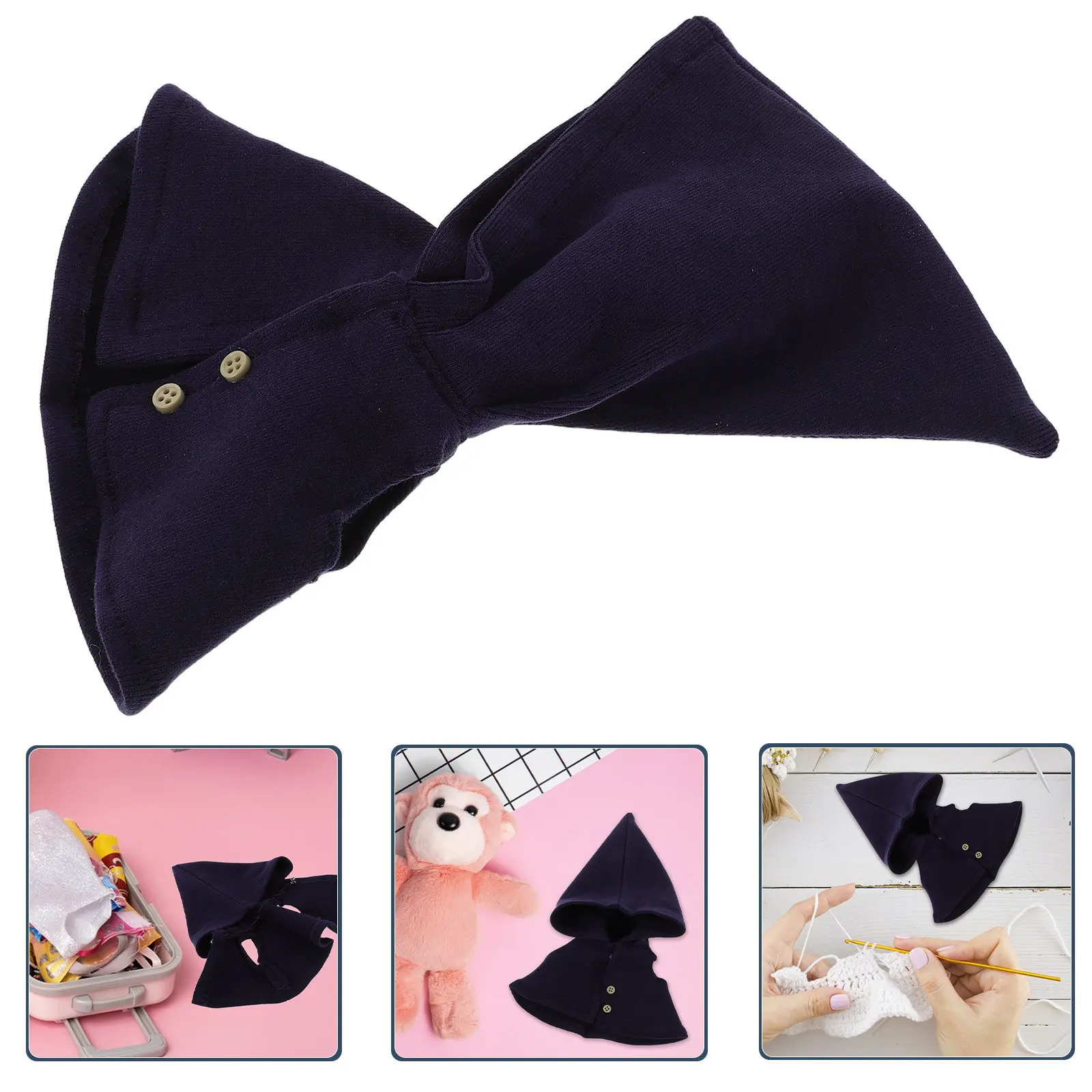 

2 шт. 17-сантиметровых накидок феи - Костюм волшебника ручной работы - Многоразовая накидка с капюшоном для декорирования фигурок и поделок своими руками