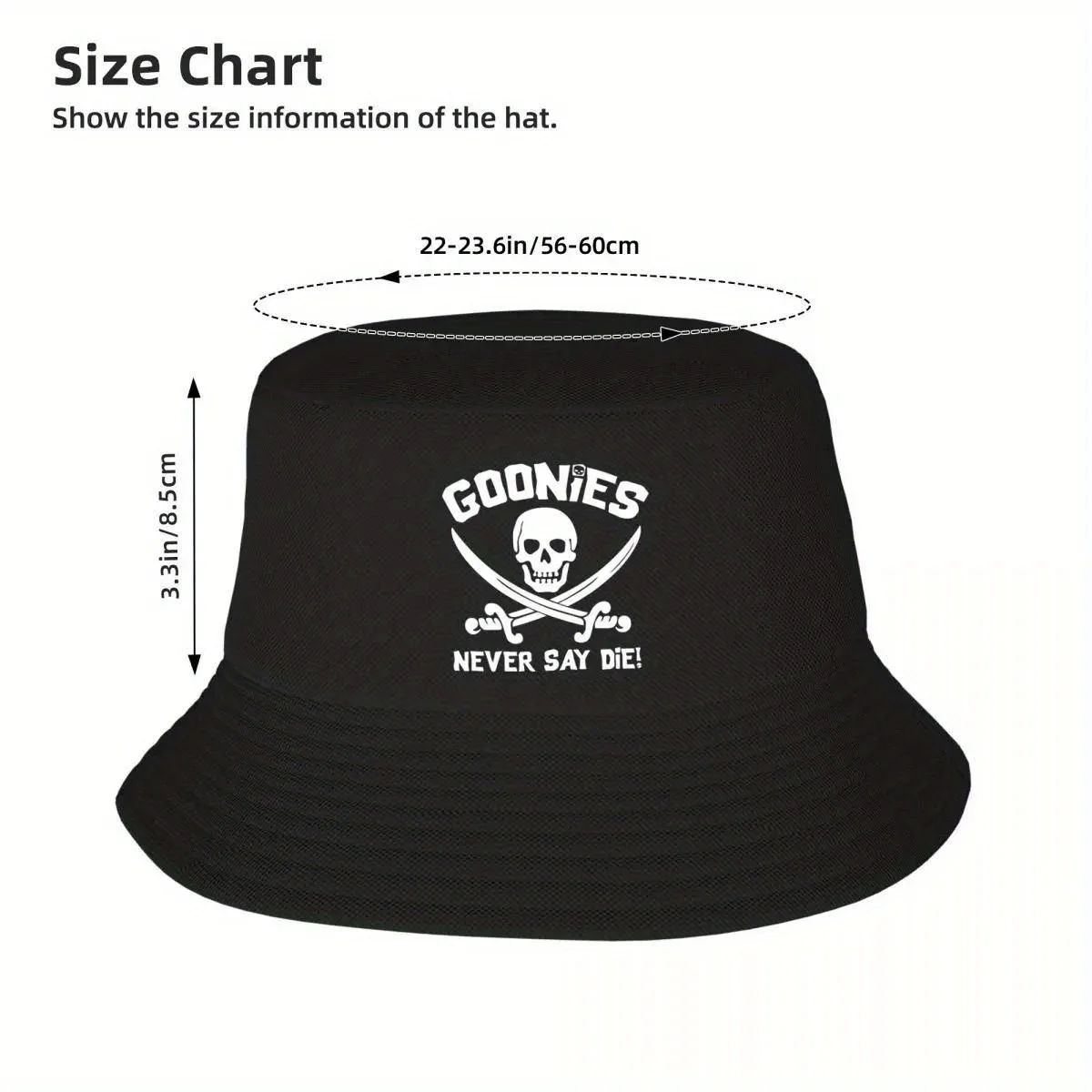 مخصص للجنسين Goonies دلو قبعة السفر الشاطئ القوطية الجمجمة الصيف التخييم القبعات