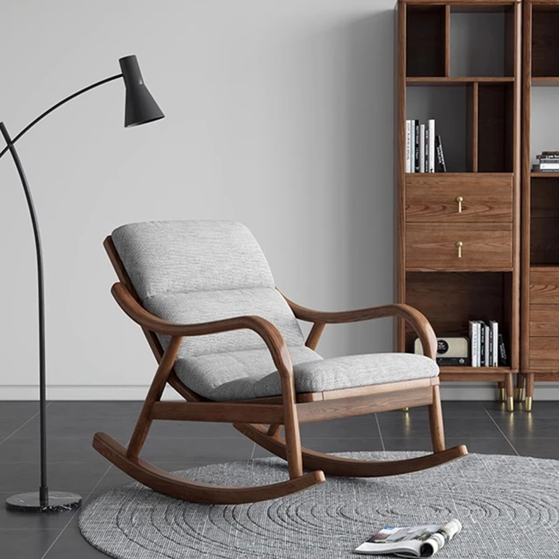 

Wooden Rocking Living Room Chairs Lounge Nordic Fluffy Single Chairs Designer Italian Sturdy Cadeiras De Sala De Estar Furniture
