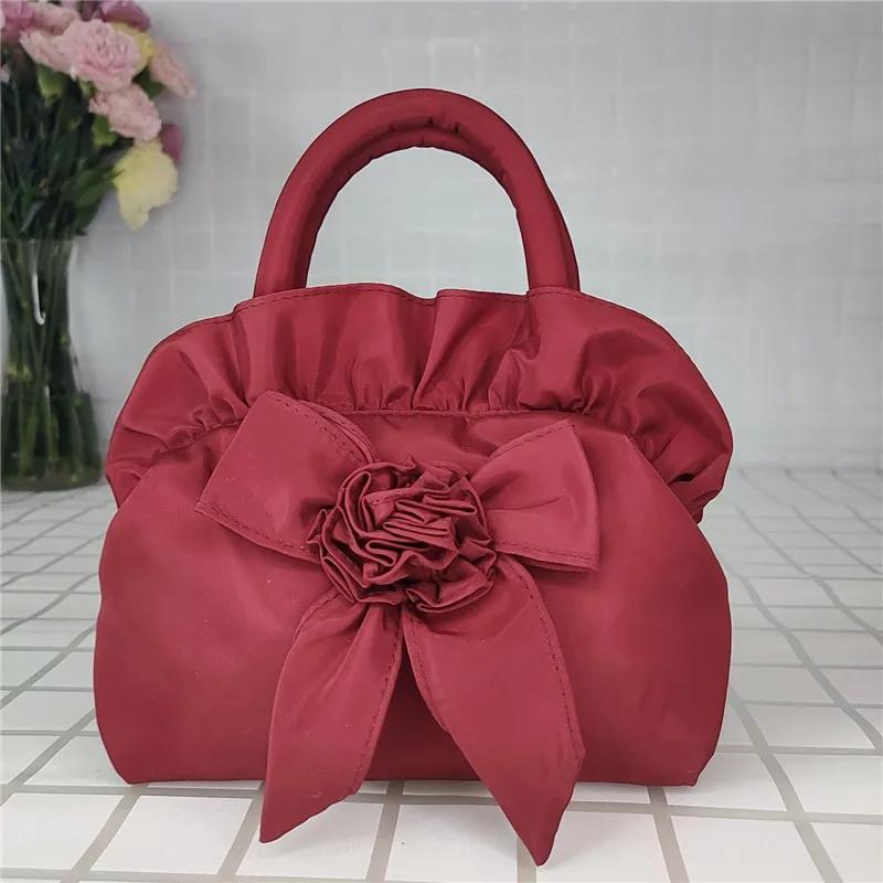 Bow Bag Women Nylon Fashion 3D Flower Shoulder Bag Pures and Bags Crossbody Girls Bag
