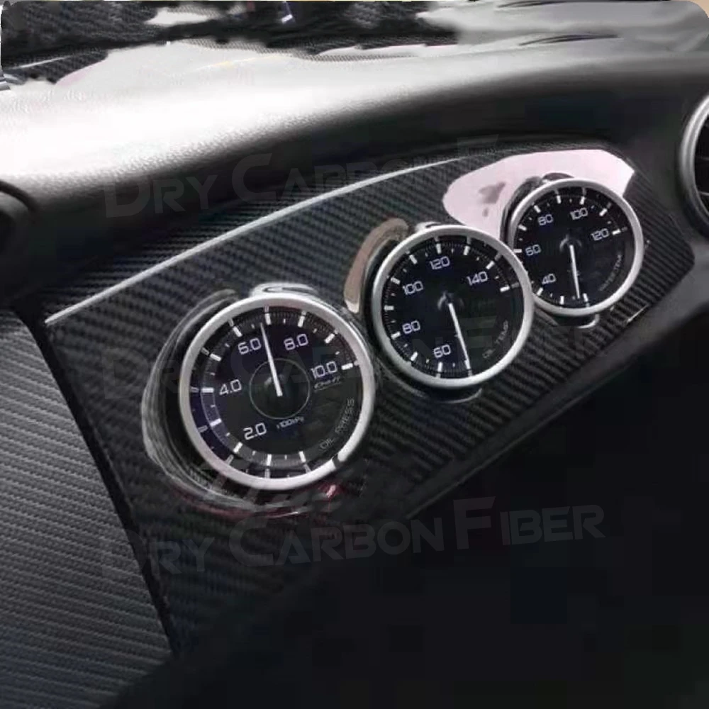 

JCYECF Carbon Interior Trim Carbon Fiber Dash Mount Gauge Pod Body Kit Tuning for Toyota BRZ FT86 GT86 FRS LHD Racing