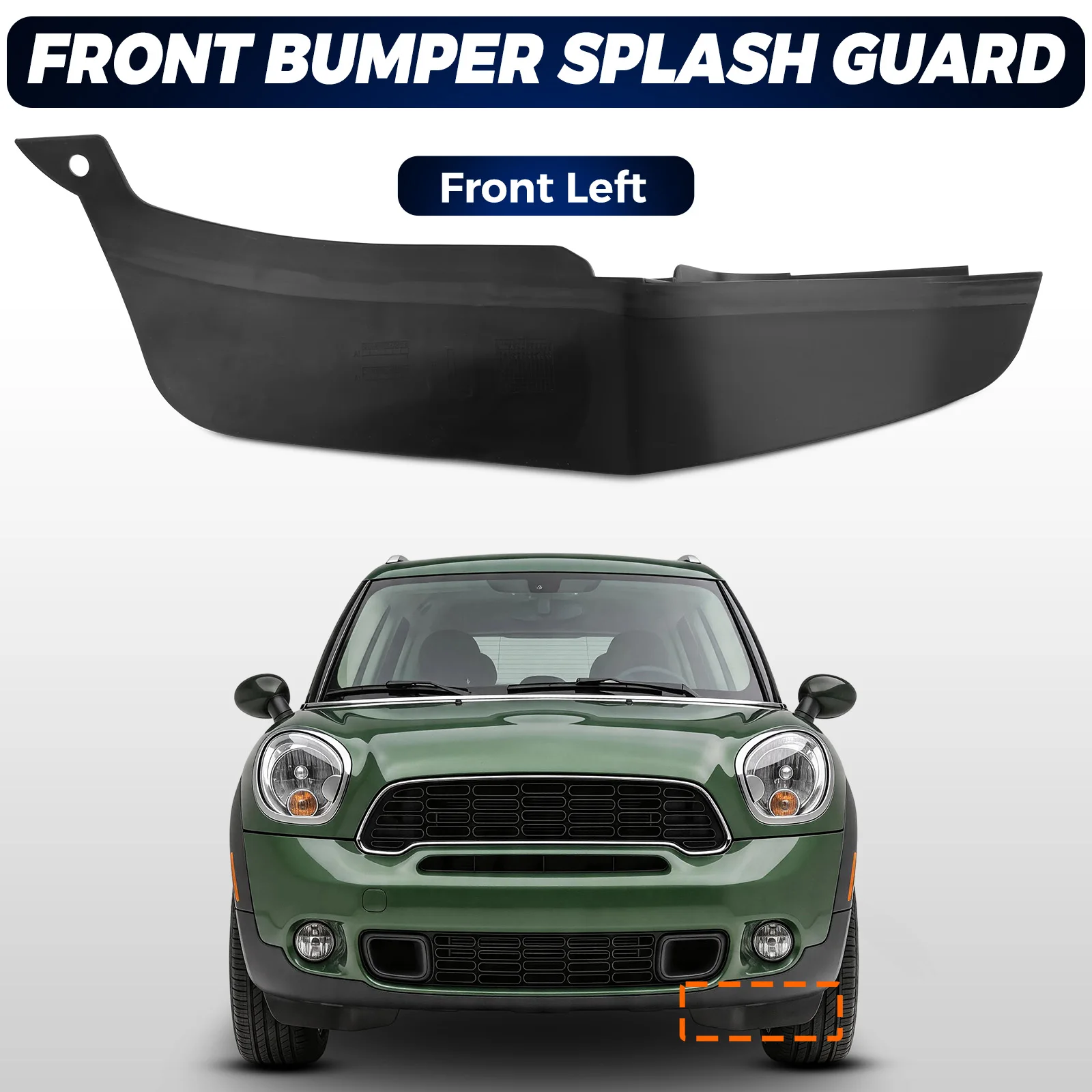 For Cooper R60 Countryman 2011-2016 51119802643 Front Bumper Splash Guard Front Left/ Front Right