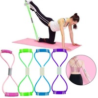 Yoga 8 Word Chest Expander Rope Sports Workout 8 Word Puller Elastic Resistance Bands Gym Elastic Band Slimming Accessories