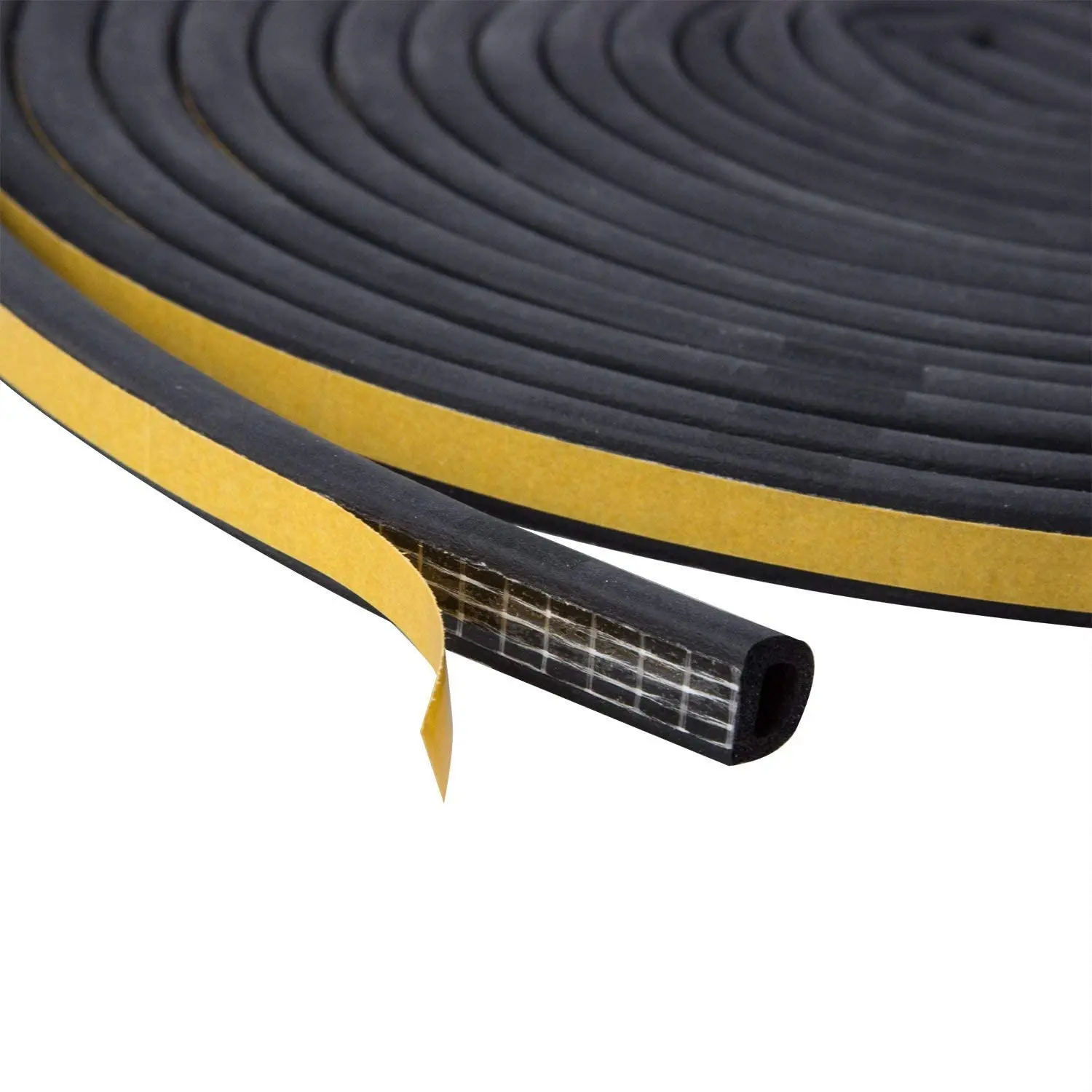 Self Adhesive Sealing Strip Door Insulation Strip 5M Black D Shaped Car Door Seal Glue Strip for Door and Window