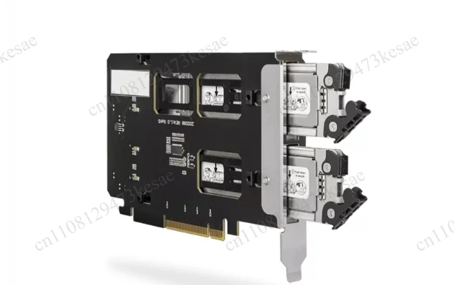 for MB842MP-B Dual Bay M.2 NVMe SSD PCIe 4.0 x8/x16 Adapter Card Tool-less Hot Swap 2230-22110