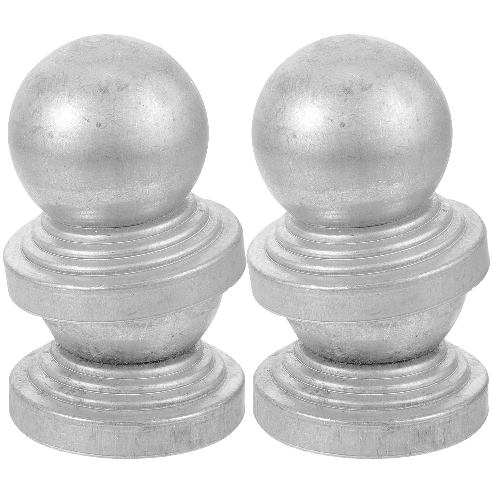 Bouchons de poteaux à bille en métal, 4 pièces, couvercles de poteaux de clôture décoratifs d'extérieur, accessoires de clôture, dessus de colonne en fer pour garde-corps de porche