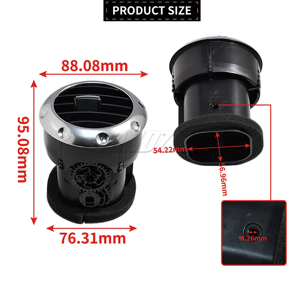 8N0820901 A/B/C/D Front Dashboard Air Vent Surround Alloy AC Heating Grille Diffuser Center Panel New For Audi TT Mk1 8N 98-06