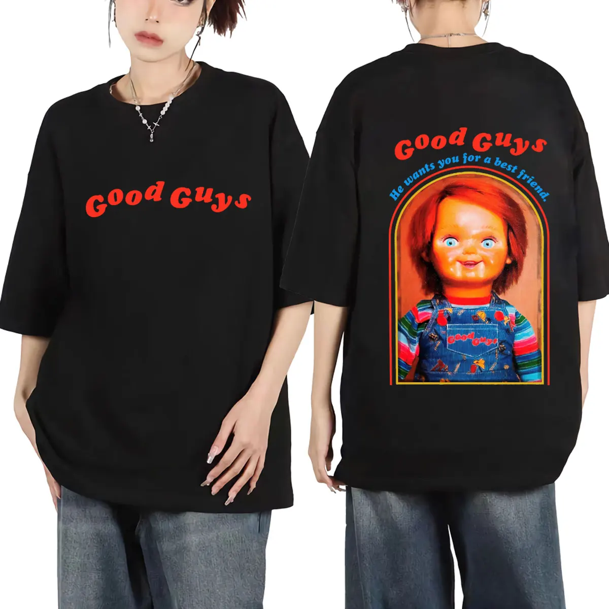 American Film Child's Play Chucky Graphic T Shirts Men Women Gothic Fashion Y2k T-shirt Summer High Quality Pure Cotton T-shirts