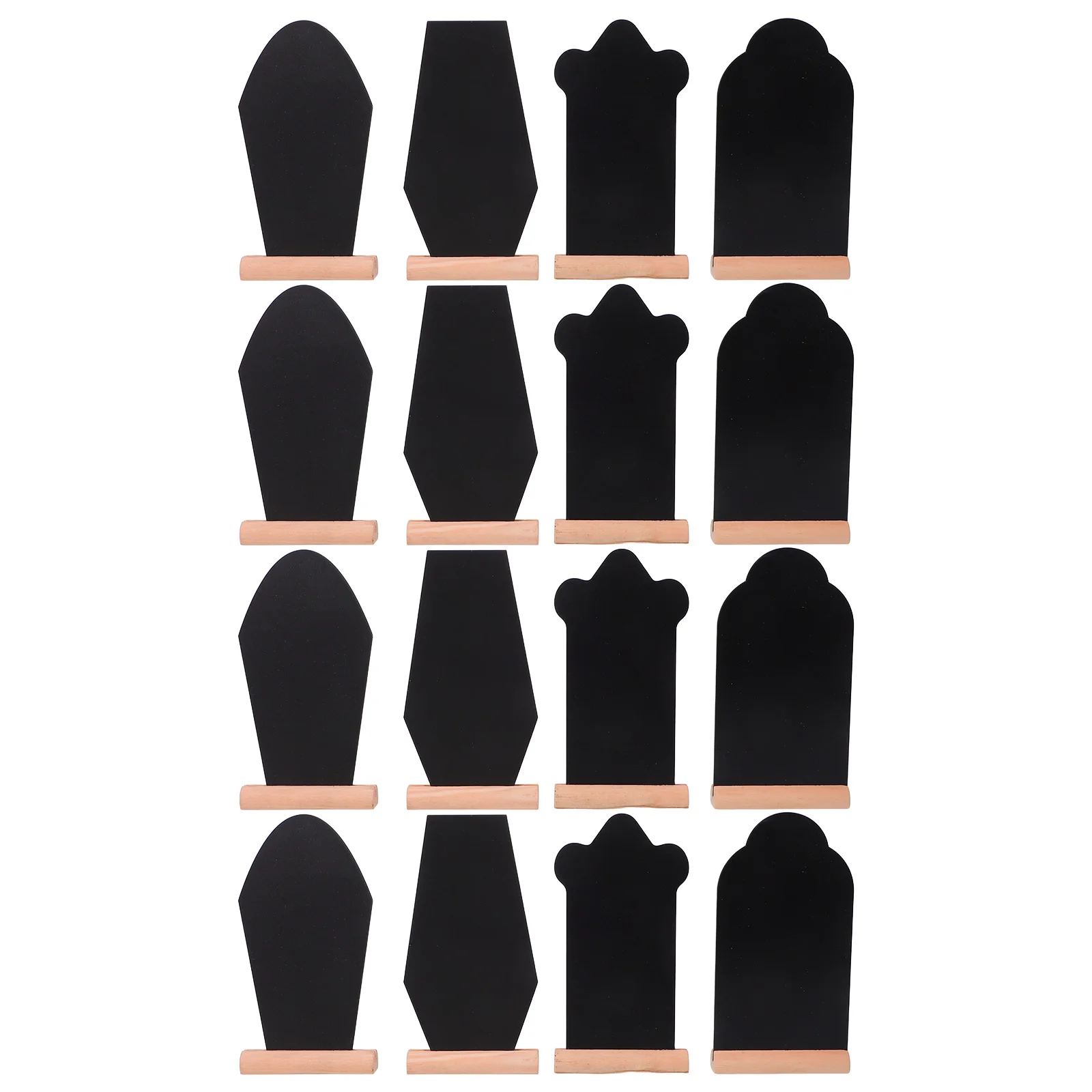 

16 Pcs Blackboard Message Home Decor Erasable Boards Wooden Double Sided Chalk Small